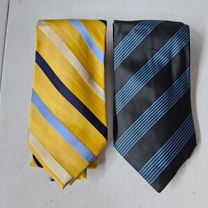 Jos. A. Bank Mix Brands Striped Neckties Set of 2‎ Business Career Fashion